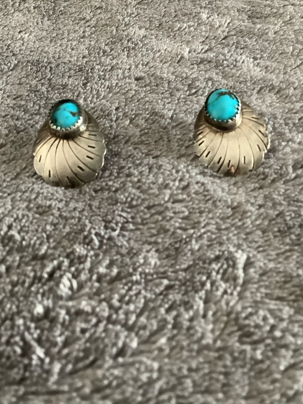 Turquoise Stone Sterling Silver Drop Earrings